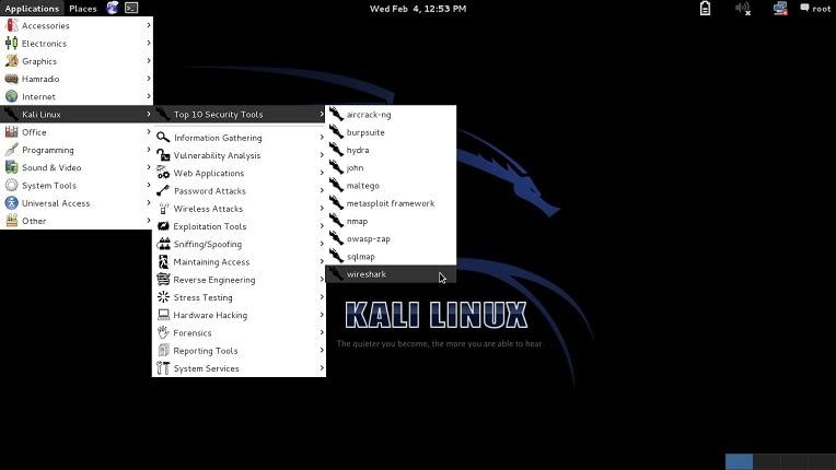 Kali Linux xfce
