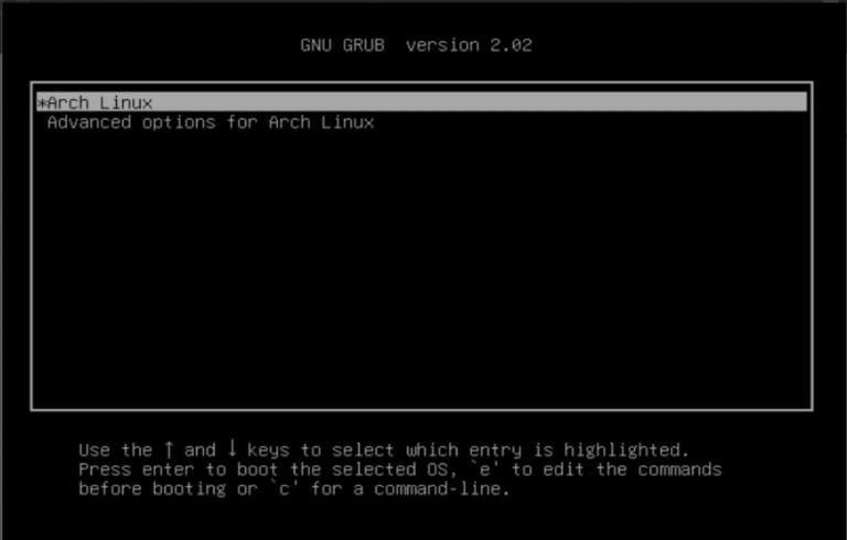 Inicio de Arch Linux