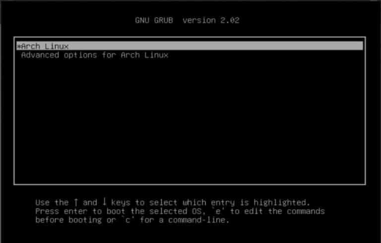 Inicio de Arch Linux